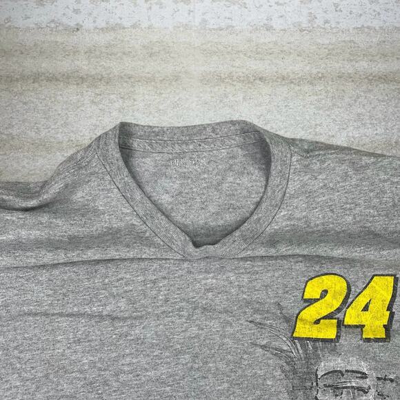 Jeff Gordon Nascar Shirt Grey Cotton Short Sleeve - Picture 4 of 4
